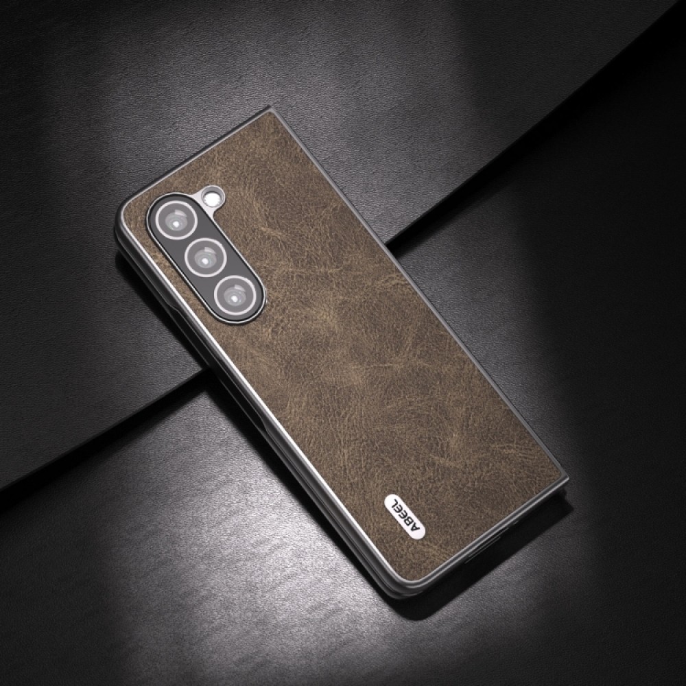 Samsung Galaxy Z Fold5 ABEEL Litchi Texture Wallet Калъф и Протектор