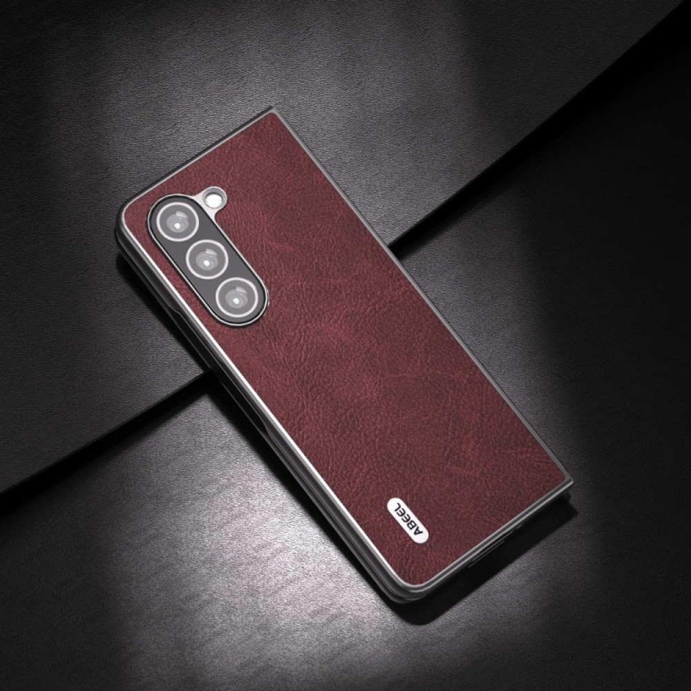 Samsung Galaxy Z Fold5 ABEEL Litchi Texture Wallet Калъф и Протектор