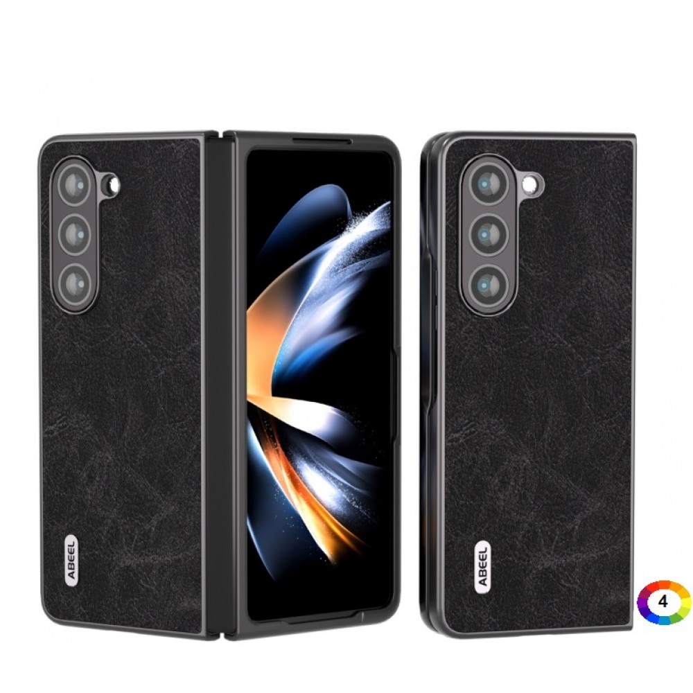 Samsung Galaxy Z Fold5 ABEEL Litchi Texture Wallet Калъф и Протектор