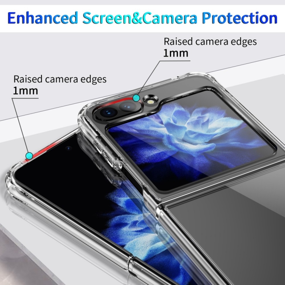 Samsung Galaxy Z Flip5 Thickening Acrylic Удароустойчив Калъф и Протектор