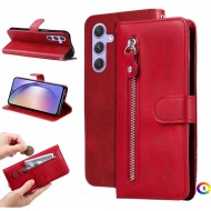 Samsung Galaxy M54 5G Calf Texture Zipper Wallet Калъф и Протектор