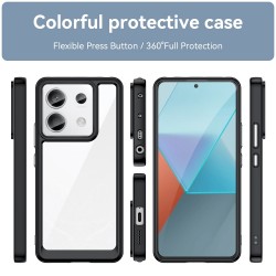Xiaomi Redmi Note 13 Pro Силиконов Калъф Transparent TPU и Протектор