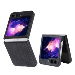 Samsung Galaxy Z Flip5 AZNS Удароустойчив Кожен Калъф и Протектор