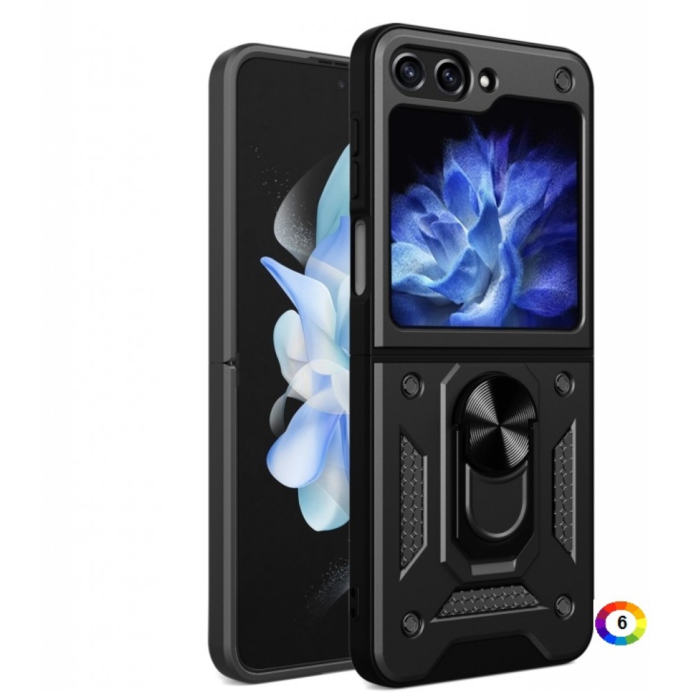 Samsung Galaxy Z Flip5 Удароустойчив Ring Holder Калъф и Протектор