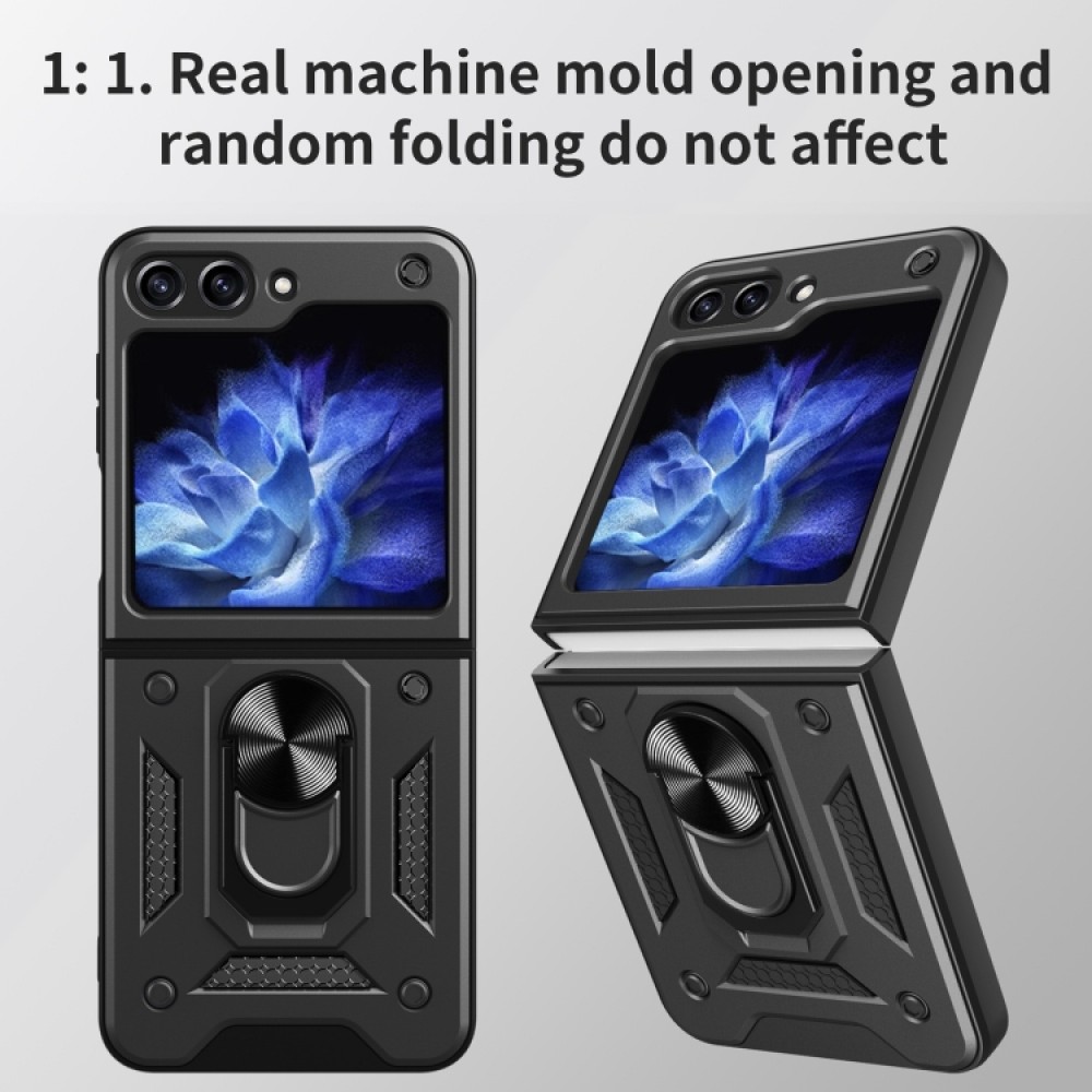 Samsung Galaxy Z Flip5 Удароустойчив Ring Holder Калъф и Протектор