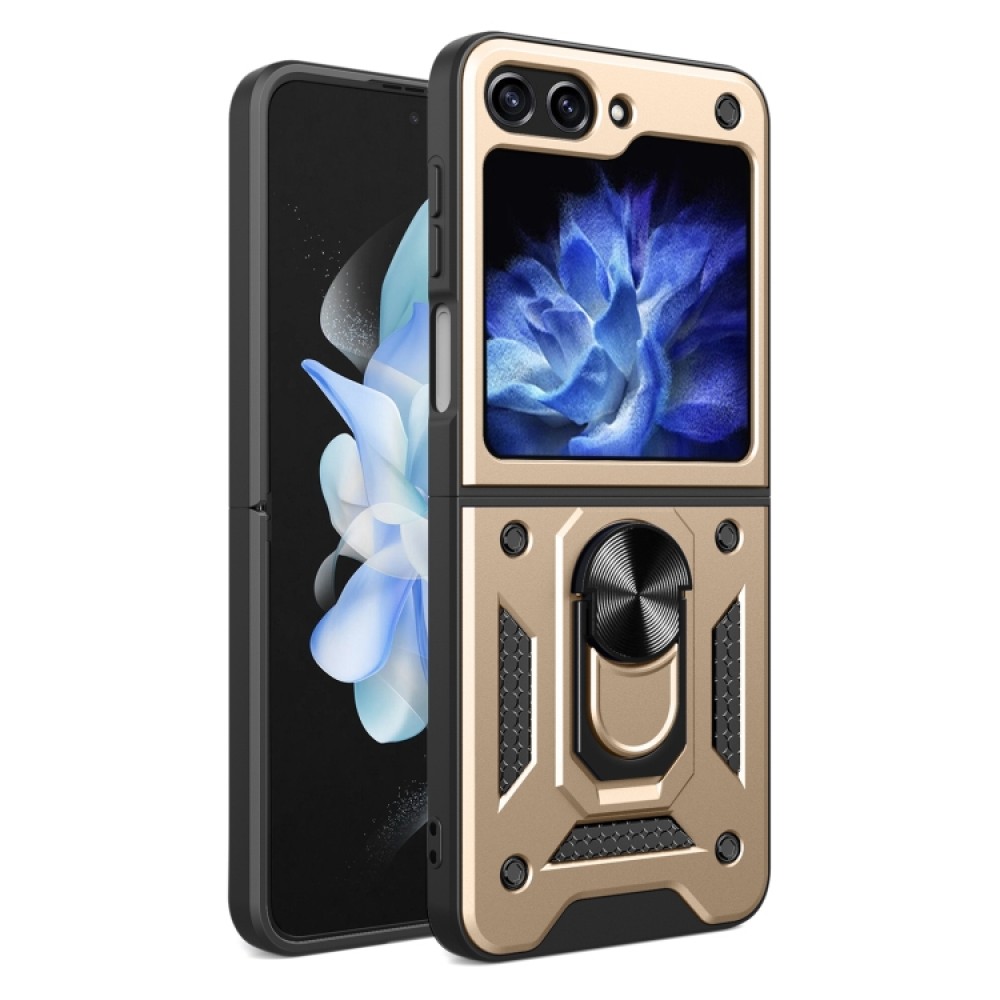 Samsung Galaxy Z Flip5 Удароустойчив Ring Holder Калъф и Протектор