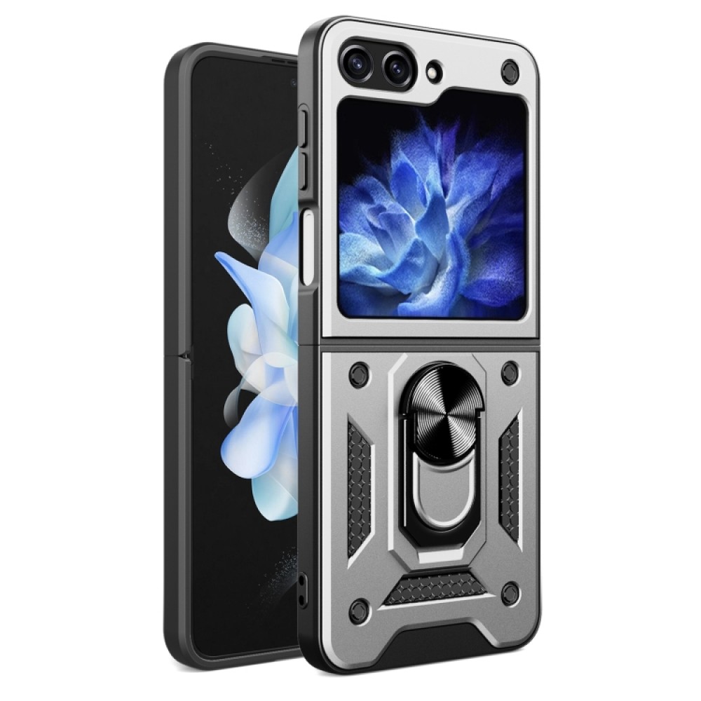 Samsung Galaxy Z Flip5 Удароустойчив Ring Holder Калъф и Протектор
