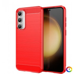 Samsung Galaxy S23 FE Удароустойчив  Carbon Fiber Калъф и Протектор