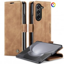 Samsung Galaxy Z Fold5 5G  Retro Magnetic Wallet Кожен Калъф и Протектор