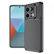 Xiaomi Redmi Note 13 Pro+ Удароустойчив Carbon Fiber Калъф и Протектор