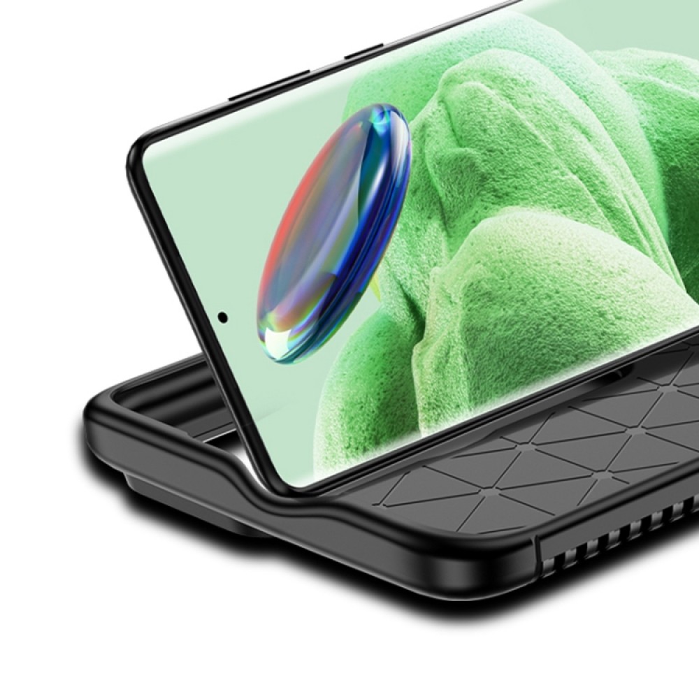 Xiaomi Redmi Note 13 Pro Удароустойчив  Carbon Fiber Калъф и Протектор