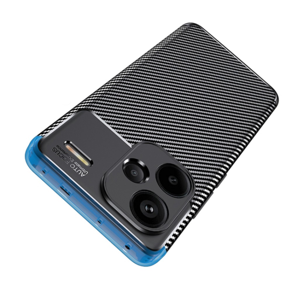 Xiaomi Redmi Note 13 Pro Удароустойчив  Carbon Fiber Калъф и Протектор