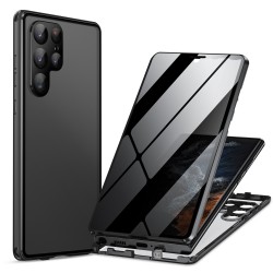 Samsung Galaxy S24 Ultra 5G View Window/ Magnetic Metal Frame/ HD Tempered Glass Калъф и Протектор