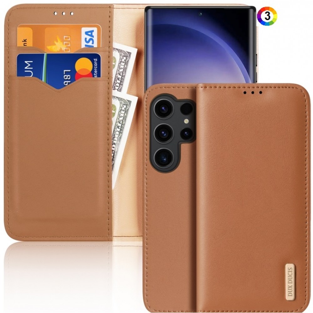 Samsung Galaxy S24 Ultra 5G DUX DUCIS Кожен Калъф и Протектор