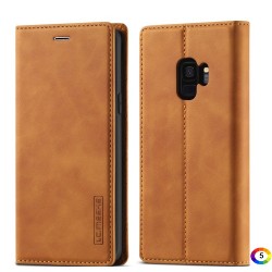 Samsung Galaxy S9+ LC.IMEEKE Кожен Калъф и Протектор