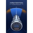 ESSAGER PD3.0+QC3.0 36W зарядно за кола с дисплей, Type-C, USB-A - черен