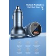 ESSAGER PD3.0+QC3.0 36W зарядно за кола с дисплей, Type-C, USB-A - черен