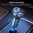 ESSAGER PD3.0+QC3.0 36W зарядно за кола с дисплей, Type-C, USB-A - черен