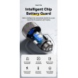 ESSAGER PD 45W зарядно за кола адаптер с дисплей, USB-A, Type-C - черен/сив