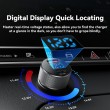 ESSAGER PD 45W зарядно за кола адаптер с дисплей, USB-A, Type-C - черен/сив