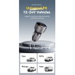 ESSAGER PD 36W зарядно за кола с дисплей, USB-A, Type-C - черен/сив