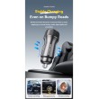 ESSAGER PD 36W зарядно за кола с дисплей, USB-A, Type-C - черен/сив