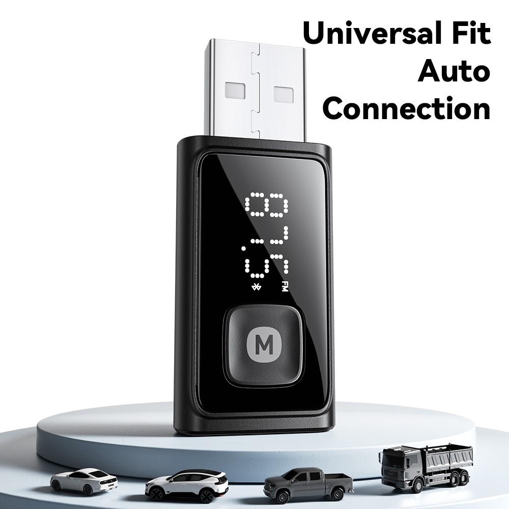 ESSAGER Bluetooth FM Трансмитер за Автомобил с Вграден Микрофон и HD Разговори