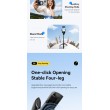 ESSAGER 4 в 1 мини селфи стик със статив, магнитна стойка, Bluetooth, 364mm