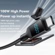ESSAGER 4 в 1 Кабел за Данни с Дигитален Дисплей PD 100W Бързо Зареждане 1 м