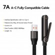 ESSAGER USB-A към Type-C L-Shape Кабел за Данни и зареждане 7A 100W с Поставка за Игри 1 м