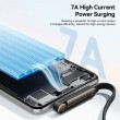 ESSAGER USB-A към Type-C L-Shape Кабел за Данни и зареждане 7A 100W с Поставка за Игри 1 м