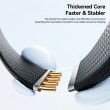 ESSAGER USB-A към Type-C L-Shape Кабел за Данни и зареждане 7A 100W с Поставка за Игри 1 м