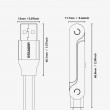 ESSAGER USB-A към Type-C L-Shape Кабел за Данни и зареждане 7A 100W с Поставка за Игри 1 м