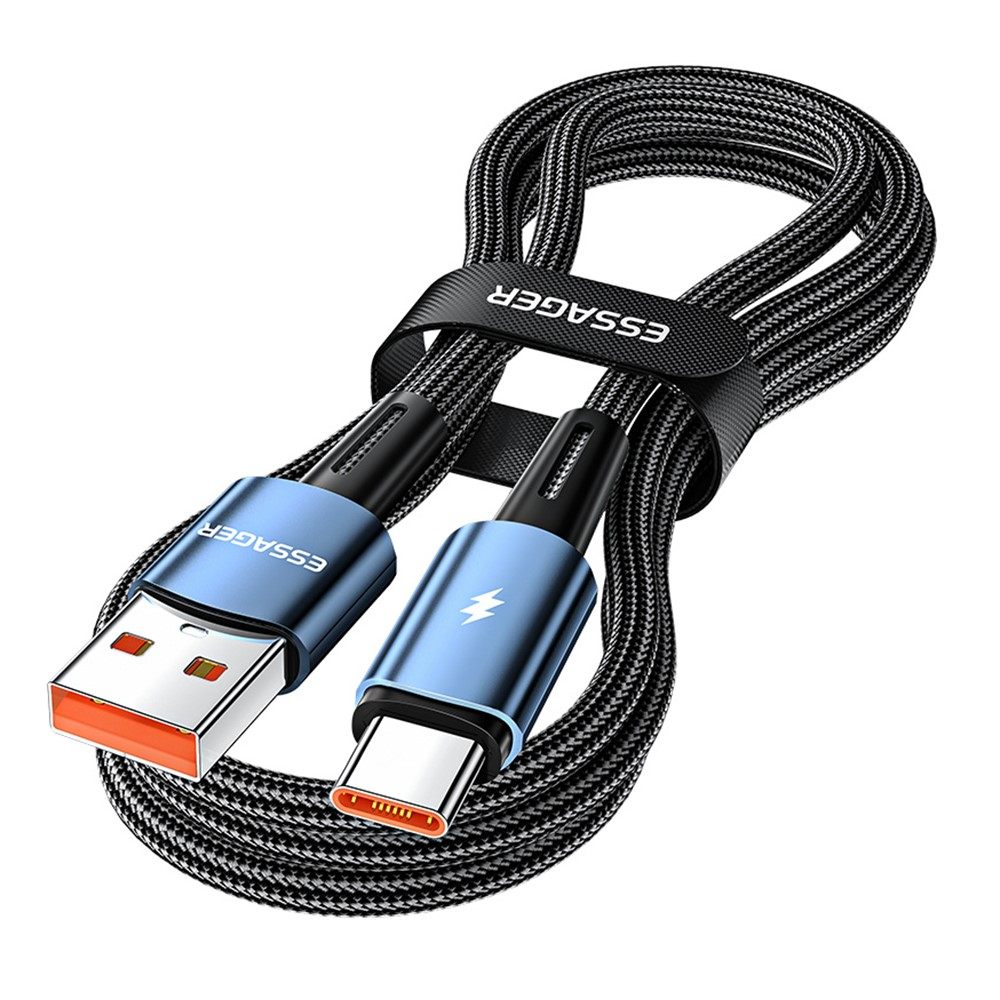 ESSAGER USB към Type-C Кабел 120W за Бързо Зареждане и Данни 1 м