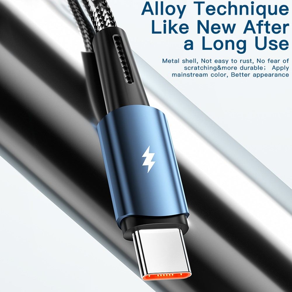 ESSAGER USB към Type-C Кабел 120W за Бързо Зареждане и Данни 1 м