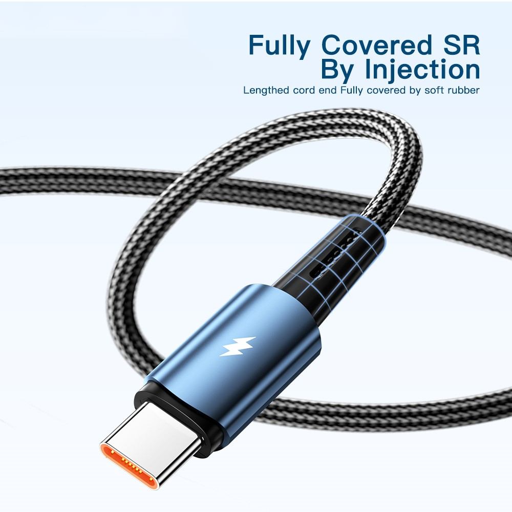 ESSAGER USB към Type-C Кабел 120W за Бързо Зареждане и Данни 1 м