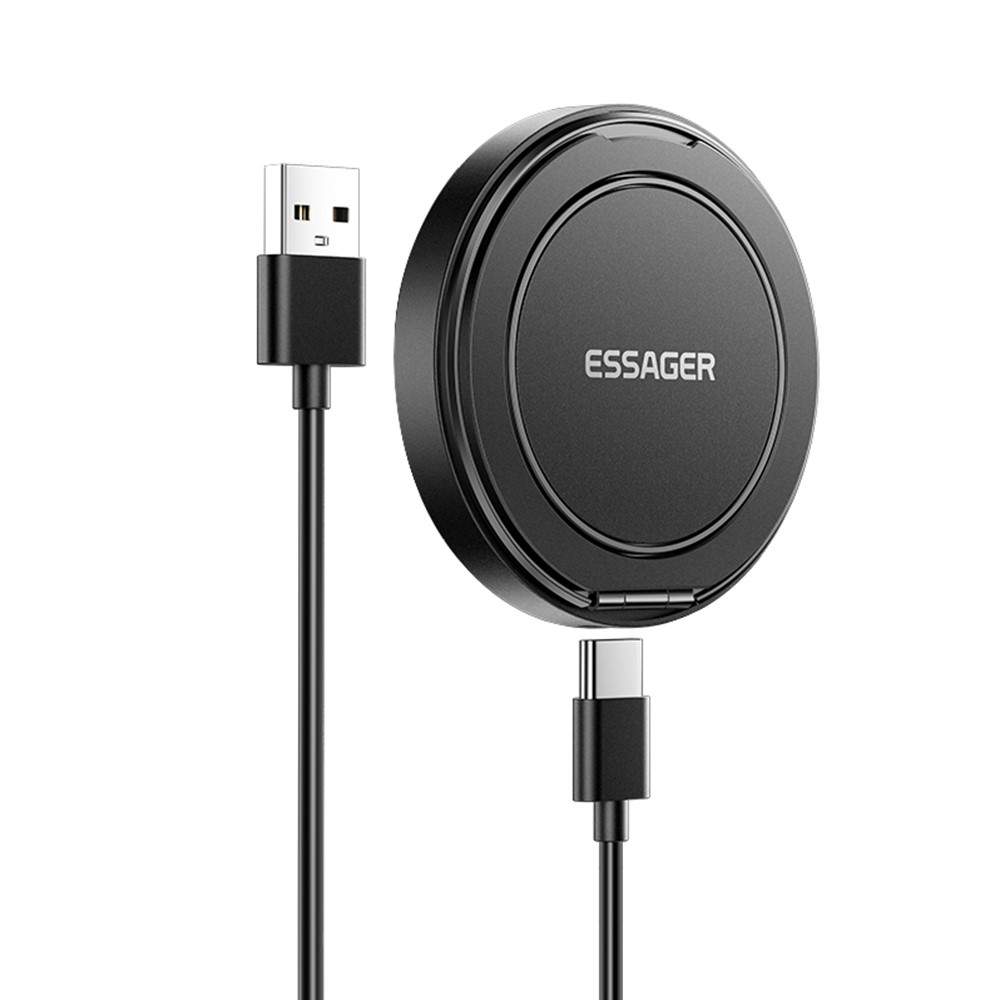ESSAGER ES-WC18 Магнитно Безжично Зарядно със Стойка 15W за iOS и Android