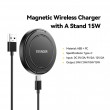 ESSAGER ES-WC18 Магнитно Безжично Зарядно със Стойка 15W за iOS и Android