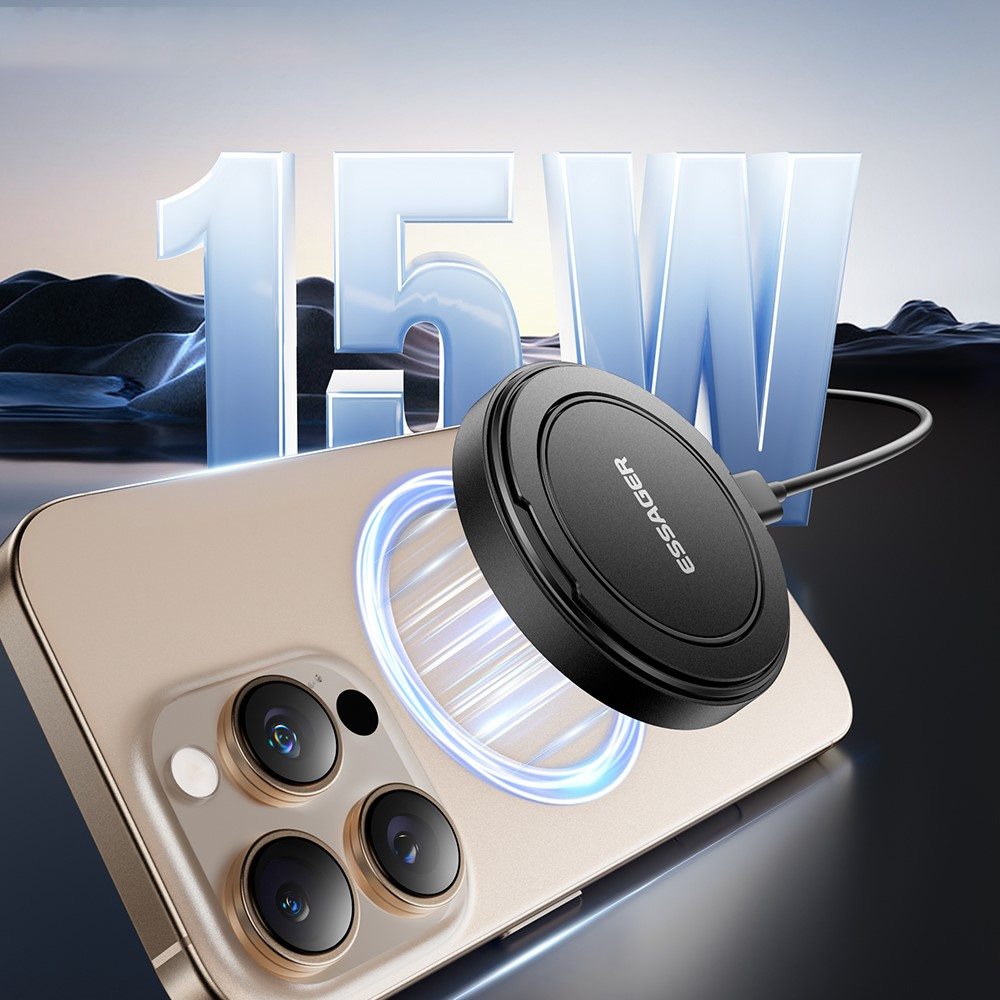 ESSAGER ES-WC18 Магнитно Безжично Зарядно със Стойка 15W за iOS и Android