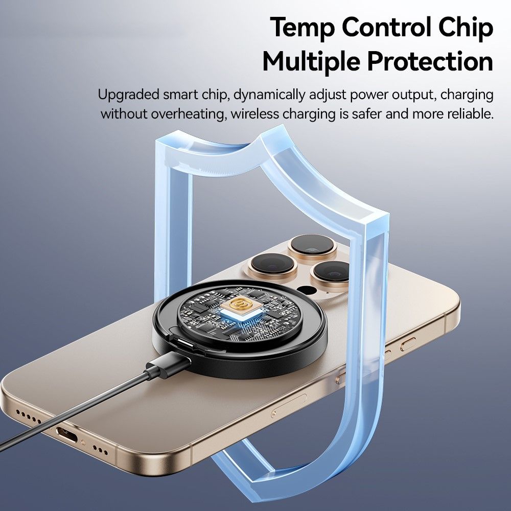 ESSAGER ES-WC18 Магнитно Безжично Зарядно със Стойка 15W за iOS и Android