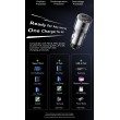ESSAGER PD 45W зарядно за кола, 3 порта, Type-C, iP, USB-A - черен/сив