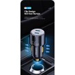 ESSAGER F689 66W зарядно за кола, 2x Type-C, USB-A, алуминий - черен