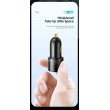 ESSAGER F689 66W зарядно за кола, 2x Type-C, USB-A, алуминий - черен