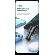 ESSAGER F689 66W зарядно за кола, 2x Type-C, USB-A, алуминий - черен