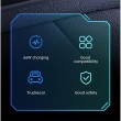 ESSAGER F689 66W зарядно за кола, 2x Type-C, USB-A, алуминий - черен