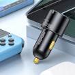ESSAGER F689 66W зарядно за кола, 2x Type-C, USB-A, алуминий - черен