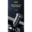 ESSAGER ES-CC12 30W зарядно за кола, USB-A, Type-C, ултралек - черен