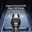 ESSAGER ES-CC12 30W зарядно за кола, USB-A, Type-C, ултралек - черен