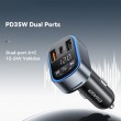 ESSAGER ECCFM-CT0G-P 35W PD Автомобилно Зарядно с FM Трансмитер, Bluetooth 5.3 и USB-A + Type-C