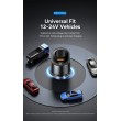 ESSAGER 120W зарядно за кола с разклонител, USB-A, Type-C, 85W запалка - черен